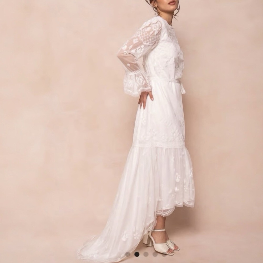 Ivy City Co. Queenie Bridal Gown Dress White Sequined Sz 5XL NWT